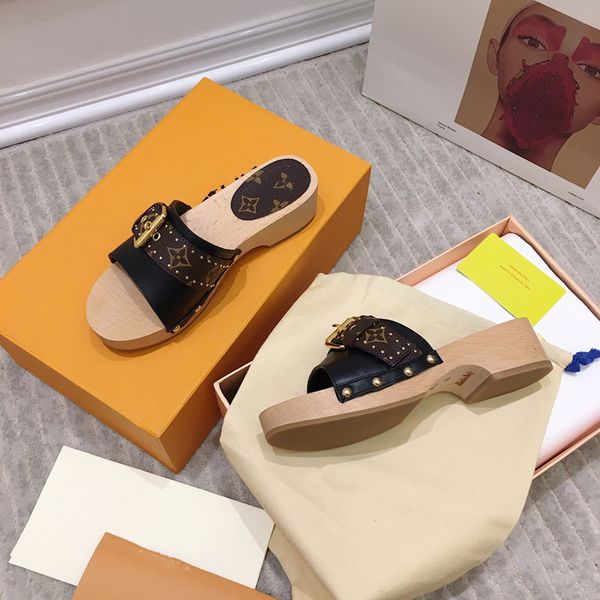 2021 fashion key solid wood large sole women's slippers 35-40 real leather shoes exquisite technology, Black
2021 fashion key solid wood large sole women's slippers 35-40 real leather shoes exquisite technology, Black