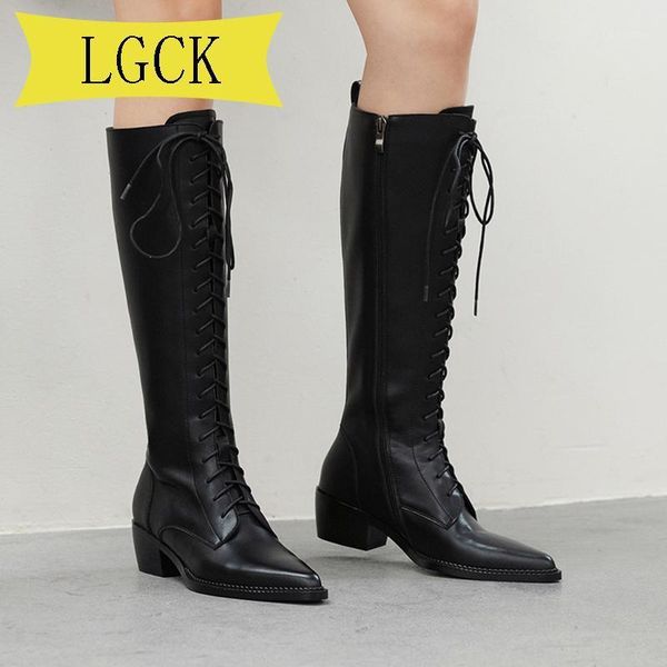 plus size 34-39 fashion women cross strap genuine leather boots autumn winter knee high ladies thick sole botas mujer1, Black
plus size 34-39 fashion women cross strap genuine leather boots autumn winter knee high ladies thick sole botas mujer1, Black