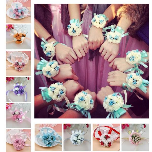 decorative flowers & wreaths girls bridesmaid wedding corsage lace-up prom hand bracelet party flower wrist.
decorative flowers & wreaths girls bridesmaid wedding corsage lace-up prom hand bracelet party flower wrist.