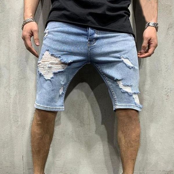 men's jeans streetwear mens ripped hole denim fashion shorts pants skinny solid color beach summer half pant clothing, Blue
men's jeans streetwear mens ripped hole denim fashion shorts pants skinny solid color beach summer half pant clothing, Blue