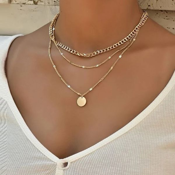 vintage necklace on neck gold chain women's jewelry layered accessories for girls clothing aesthetic gifts fashion pendant, Silver
vintage necklace on neck gold chain women's jewelry layered accessories for girls clothing aesthetic gifts fashion pendant, Silver