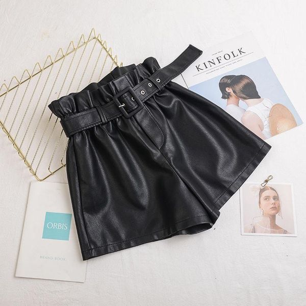 women's shorts fashion high waist woman a-line elegant leather female wide-legged ladies pu h426, White;black
women's shorts fashion high waist woman a-line elegant leather female wide-legged ladies pu h426, White;black
