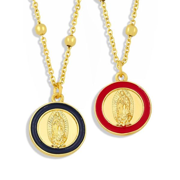 pendant necklaces flola copper virgin mary necklace bead colorful round gold short chain gift christian jewelry nkey13, Silver
pendant necklaces flola copper virgin mary necklace bead colorful round gold short chain gift christian jewelry nkey13, Silver