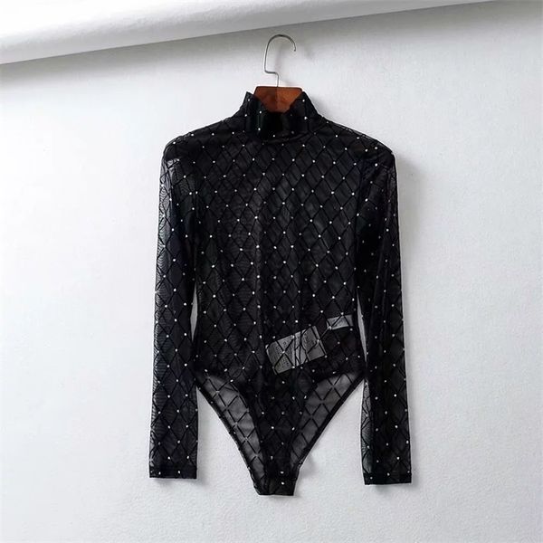 shesmoda mesh pespective sequins jumpsuit overalls womens long sleeves bodysuit tee, Black;white
shesmoda mesh pespective sequins jumpsuit overalls womens long sleeves bodysuit tee, Black;white