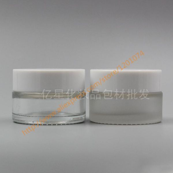 storage bottles & jars 20g shiny clear or frosted glass cream jar with white plastic lid,20 gram cosmetic jar,for eye cream,transparent
storage bottles & jars 20g shiny clear or frosted glass cream jar with white plastic lid,20 gram cosmetic jar,for eye cream,transparent