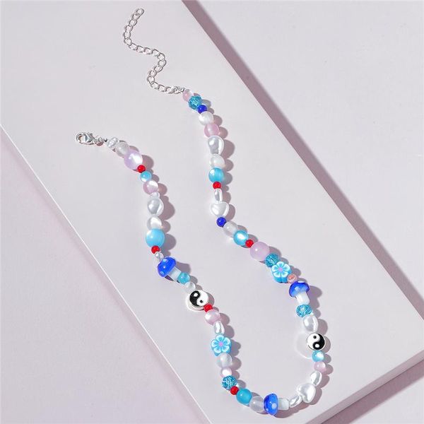 chains punki 2021 ladies fashion color soft pottery butterfly flower yin and yang mushroom glass alloy necklace jewelry gift, Silver
chains punki 2021 ladies fashion color soft pottery butterfly flower yin and yang mushroom glass alloy necklace jewelry gift, Silver