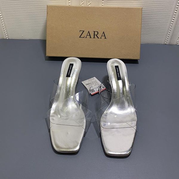 slippers zar2021 summer women's pvc transparent rubber high heels square toe open cross strap shoes, Black
slippers zar2021 summer women's pvc transparent rubber high heels square toe open cross strap shoes, Black