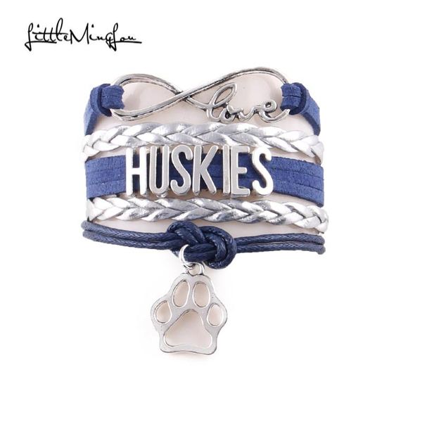 charm bracelets little minglou infinity love huskies bracelet dog leather wrap men & bangles women jewelry drop shippping, Golden;silver
charm bracelets little minglou infinity love huskies bracelet dog leather wrap men & bangles women jewelry drop shippping, Golden;silver