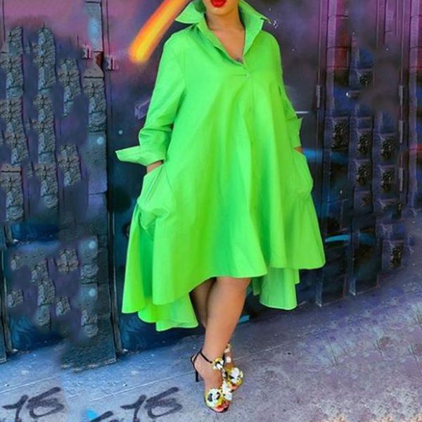 green women long shirts dress 2021 summer loose female midi dresses robe casual ruffles daily african dress vestiods shirts, Black;gray
green women long shirts dress 2021 summer loose female midi dresses robe casual ruffles daily african dress vestiods shirts, Black;gray