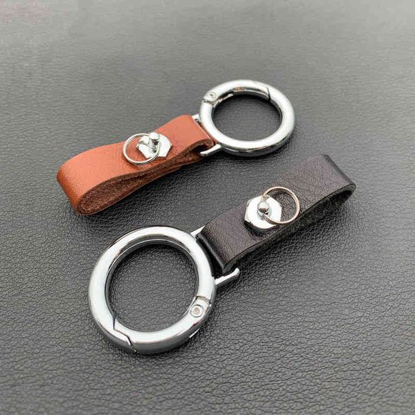 cow leather car key chain men's waist hanging metal ring buckle removable pendant, Silver
cow leather car key chain men's waist hanging metal ring buckle removable pendant, Silver