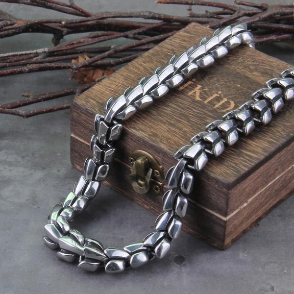 chains viking ouroboros vintage punk necklace for men never fade stainless steel fashion jewelry hippop street culture, Silver
chains viking ouroboros vintage punk necklace for men never fade stainless steel fashion jewelry hippop street culture, Silver
