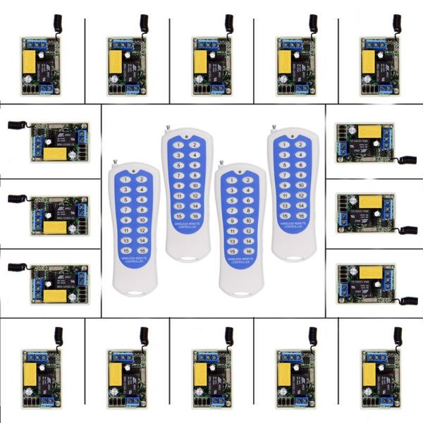 smart home control mini size 220v 1ch 10a wireless remote switch relay receiver + 4 x 16ch transmitter system ,315 / 433 mhz toggle
smart home control mini size 220v 1ch 10a wireless remote switch relay receiver + 4 x 16ch transmitter system ,315 / 433 mhz toggle