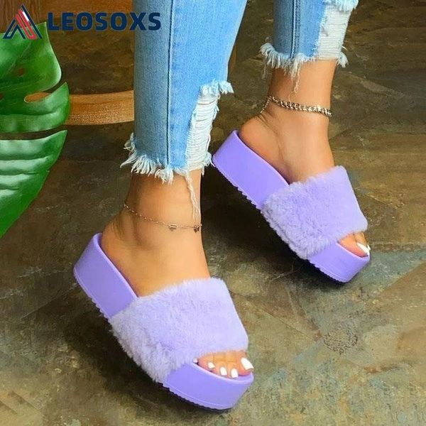 women rainbow thick soled slippers ladies furry slides girl's comfortable colorful faux fur shoes warm flip flops l36, Black
women rainbow thick soled slippers ladies furry slides girl's comfortable colorful faux fur shoes warm flip flops l36, Black