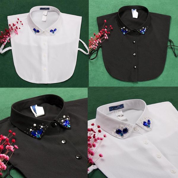 bow ties white detachable collars for women black chiffon solid color lapel necklace removable half shirt blouse false collar, Black;gray
bow ties white detachable collars for women black chiffon solid color lapel necklace removable half shirt blouse false collar, Black;gray