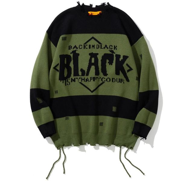 men's sweaters men knitting sweater tassel hole letter print patchwork knitted pullover casual baggy harajuku college style couple stre, White;black
men's sweaters men knitting sweater tassel hole letter print patchwork knitted pullover casual baggy harajuku college style couple stre, White;black