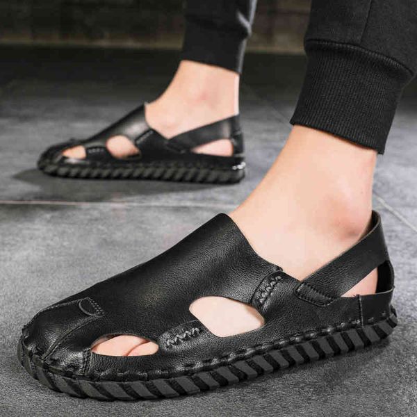 slippers classic summer men sandals leather breathable rome male outdoor beach sandals soft men 3a1z, Black
slippers classic summer men sandals leather breathable rome male outdoor beach sandals soft men 3a1z, Black