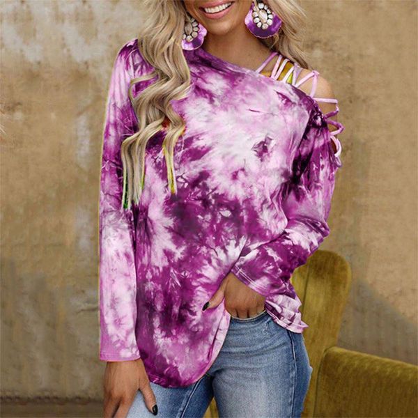 women's blouses & shirts blouse women tie dye printed harajuku off shoulder blouses pullvoer long sleeve shirt diagonal collar, White
women's blouses & shirts blouse women tie dye printed harajuku off shoulder blouses pullvoer long sleeve shirt diagonal collar, White