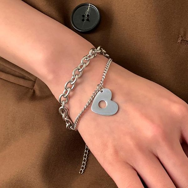 link, chain ingemark punk goth titanium steel heart pendant bracelets for men party cross chunky bracelet bangles jewelry steampunk, Black
link, chain ingemark punk goth titanium steel heart pendant bracelets for men party cross chunky bracelet bangles jewelry steampunk, Black