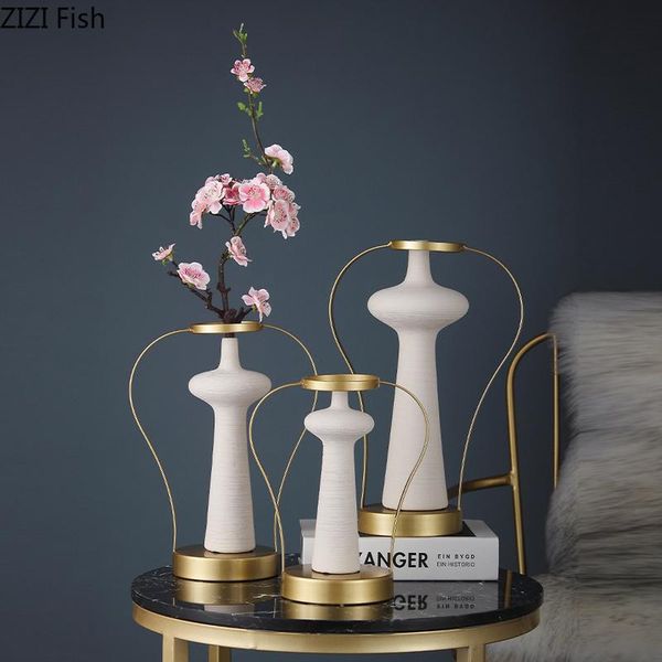 vases nordic luxury wrought iron ceramic vase ornaments living room floral arrangement decor white home decoration
vases nordic luxury wrought iron ceramic vase ornaments living room floral arrangement decor white home decoration