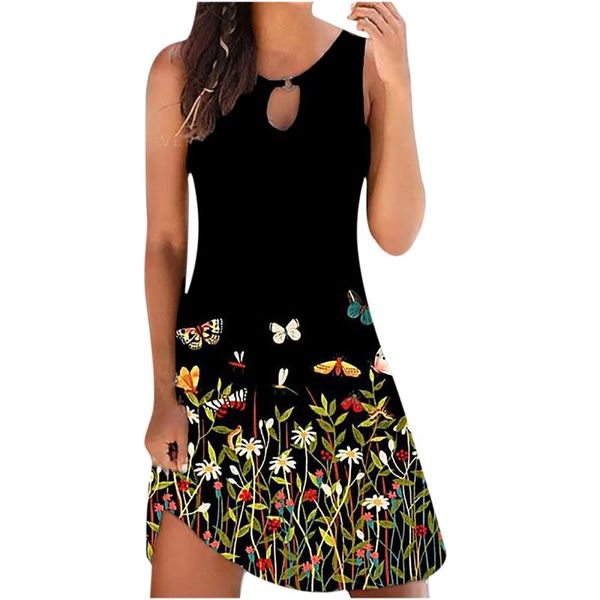 casual dresses summer ladies women's fashion vintage o-neck sleeveless sunflower printed round button dress kleid frauen, Black;gray
casual dresses summer ladies women's fashion vintage o-neck sleeveless sunflower printed round button dress kleid frauen, Black;gray
