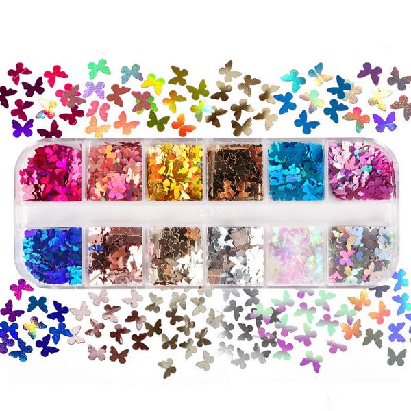grid long strip boxed laser butterfly nail art sequins 5mm summer accessories patchnail supplies for professionals decorations, Silver;gold
grid long strip boxed laser butterfly nail art sequins 5mm summer accessories patchnail supplies for professionals decorations, Silver;gold