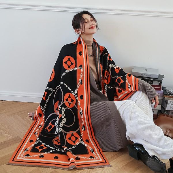 scarves 2021 winter retro printed warm scarf women wild double-sided imitation cashmere shawl air conditioning, Blue;gray
scarves 2021 winter retro printed warm scarf women wild double-sided imitation cashmere shawl air conditioning, Blue;gray