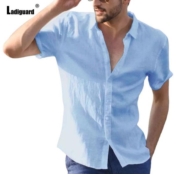 men's casual shirts ladiguard 2021 single breasted mens elegant leisure blouse short sleeve linen shirt masculina blusas homme ropa, White;black
men's casual shirts ladiguard 2021 single breasted mens elegant leisure blouse short sleeve linen shirt masculina blusas homme ropa, White;black