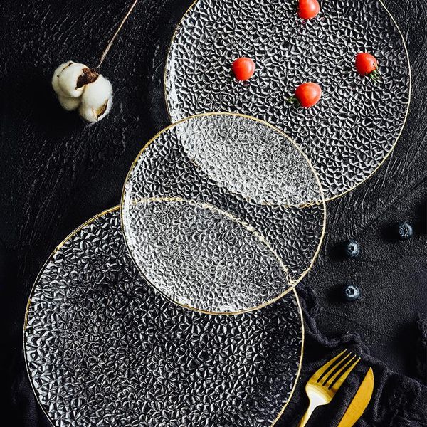 dishes & plates gold rim glass dinner plate relief pattern transparent dessert cake western dish steak tray fruit kichen dinnerware
dishes & plates gold rim glass dinner plate relief pattern transparent dessert cake western dish steak tray fruit kichen dinnerware