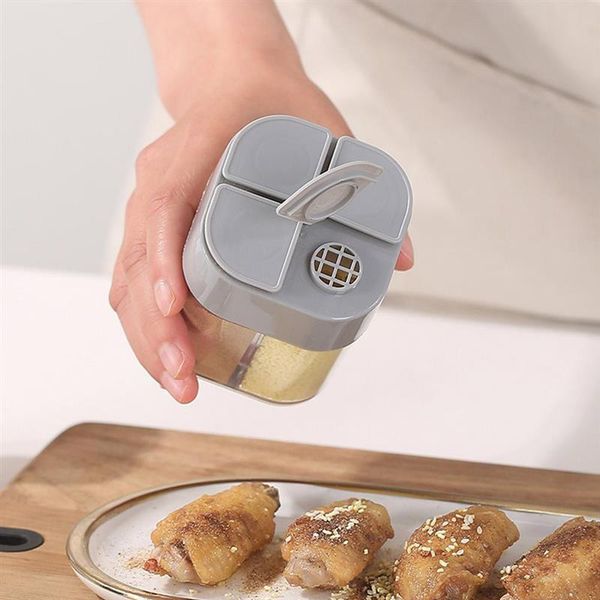 storage bottles & jars kitchen seasoning organizer container four compartment portable glass salt pepper with cover lids
storage bottles & jars kitchen seasoning organizer container four compartment portable glass salt pepper with cover lids