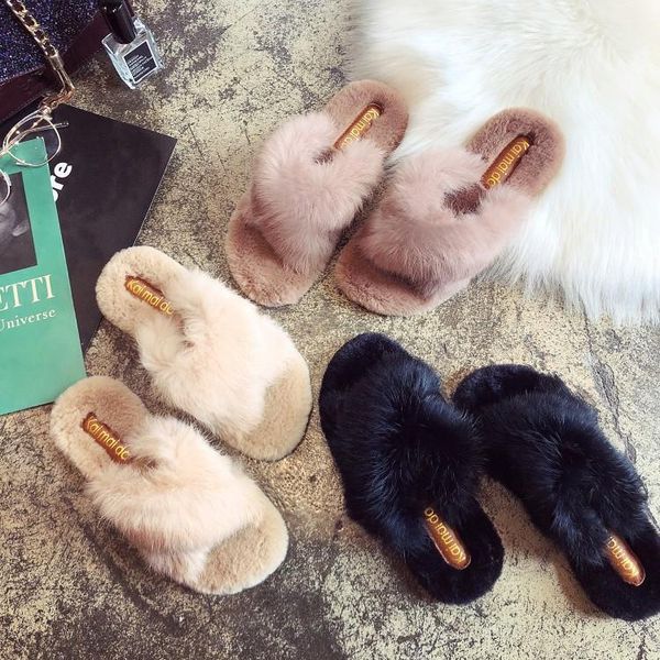 slippers winter women house faux fur fashion warm shoes woman slip on flats female slides cozy home furry, Black
slippers winter women house faux fur fashion warm shoes woman slip on flats female slides cozy home furry, Black