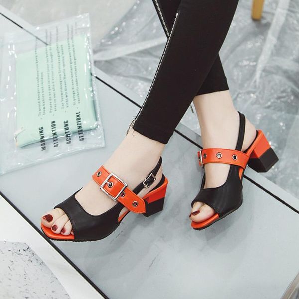 sandals fashion women's 2021 mixed colors sandalias female summer buckle strap thick heels sandales footwear women, Black
sandals fashion women's 2021 mixed colors sandalias female summer buckle strap thick heels sandales footwear women, Black