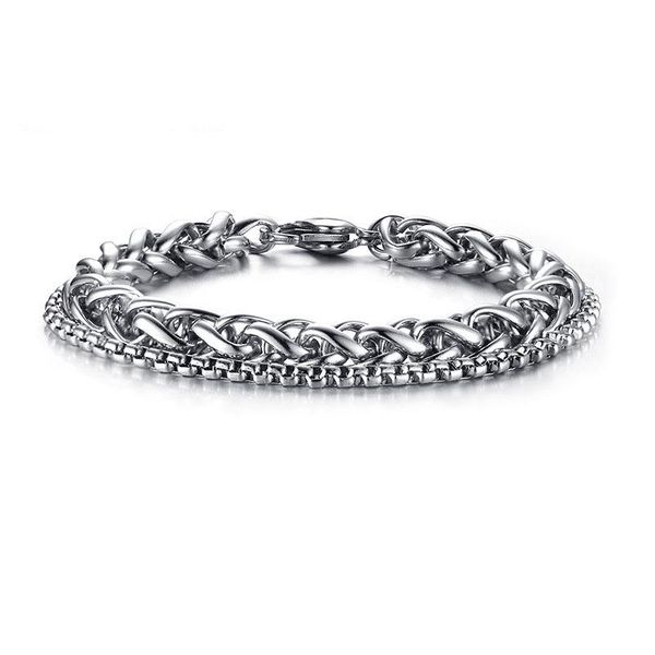 link, chain bracelet men's kpop wrist punk stainless steel on hand men hip hop accessories jewelry cross chian, Black
link, chain bracelet men's kpop wrist punk stainless steel on hand men hip hop accessories jewelry cross chian, Black