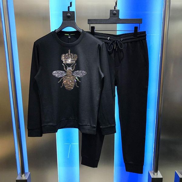 men's tracksuits 2021 tracksuit bee drill hoodie sweatshirt + pants cotton male sets fitness sportswear jogging track suit, Gray
men's tracksuits 2021 tracksuit bee drill hoodie sweatshirt + pants cotton male sets fitness sportswear jogging track suit, Gray