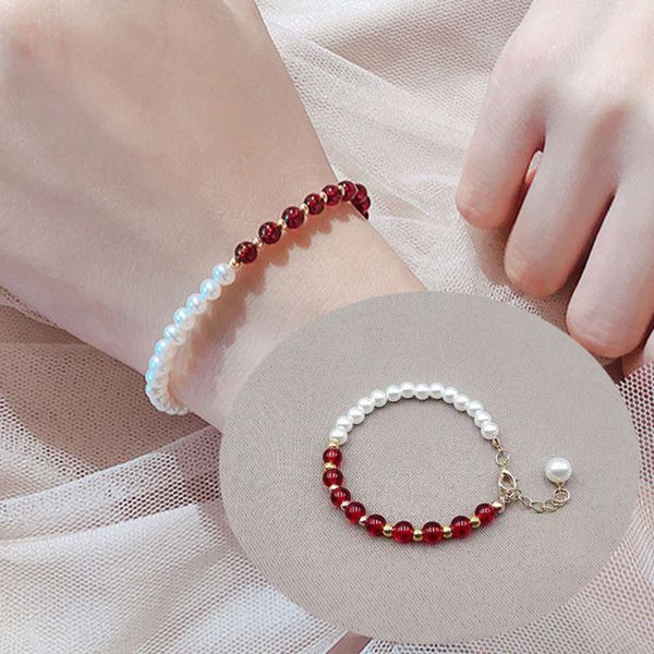hand catenary bracelet lady tourmaline crystal sweet temperament pearl jewelry bracelet, Golden;silver
hand catenary bracelet lady tourmaline crystal sweet temperament pearl jewelry bracelet, Golden;silver