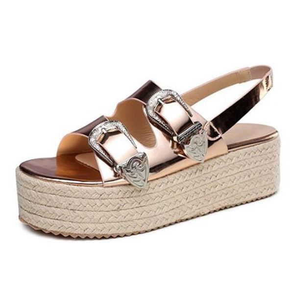 summer fashion gold metal buckle platform sandals 2021 women wedge high heel sandal woman peep toe casual beach shoes, Black
summer fashion gold metal buckle platform sandals 2021 women wedge high heel sandal woman peep toe casual beach shoes, Black