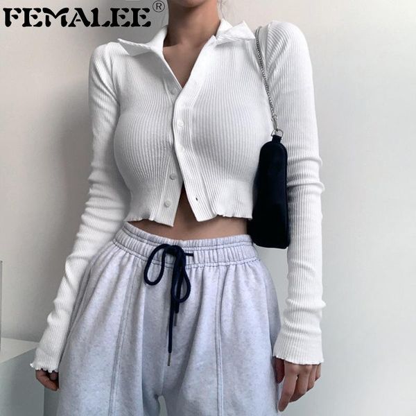 women's t-shirt femalee women buttons ribbed crop spring solid color long sleeve v neck cardigan tight knitwear t shirts collar, White
women's t-shirt femalee women buttons ribbed crop spring solid color long sleeve v neck cardigan tight knitwear t shirts collar, White