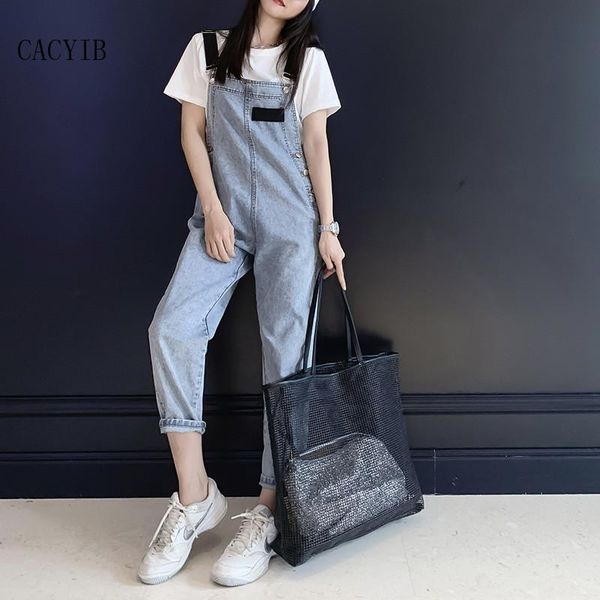 ladies casual trouser suit + suspenders denim cry fast fashion spring/summer jeans women's, Blue
ladies casual trouser suit + suspenders denim cry fast fashion spring/summer jeans women's, Blue