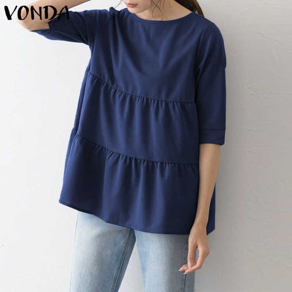 women's blouses & shirts blouses vonda ol elegant women casual half sleeve solid bohemian blusas femme plus 66wj, White
women's blouses & shirts blouses vonda ol elegant women casual half sleeve solid bohemian blusas femme plus 66wj, White