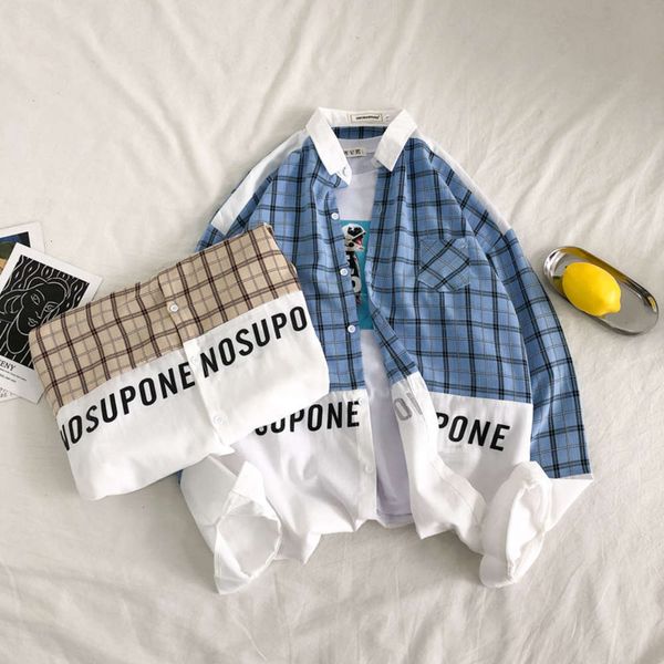 men's casual shirts shirtplaid shirt in korean fashion summer youth casual loose versatile coat 0bcn, White;black
men's casual shirts shirtplaid shirt in korean fashion summer youth casual loose versatile coat 0bcn, White;black