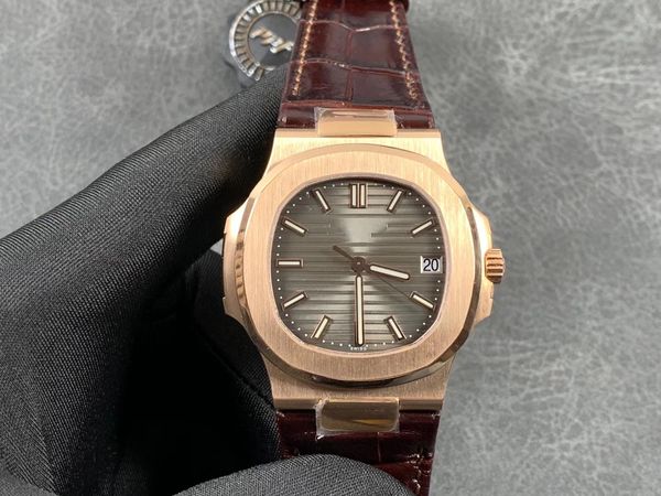 8.3mm rose gold ultrathin case luxury men's watch 5711 automatic movement 316 stainless steel leather strap sapphire well waterproof wr, Slivery;brown
8.3mm rose gold ultrathin case luxury men's watch 5711 automatic movement 316 stainless steel leather strap sapphire well waterproof wr, Slivery;brown
