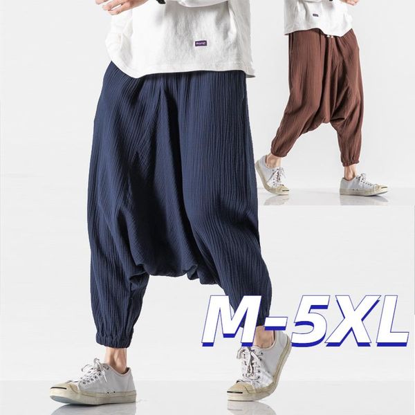 men's pants 2021 plus size stage clothes cotton and linen harlan casual loose crotch literary low, Black
men's pants 2021 plus size stage clothes cotton and linen harlan casual loose crotch literary low, Black