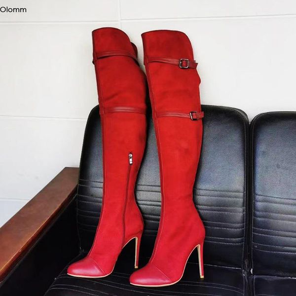 boots olomm handmade women over the knee stiletto high heels round toe 5 colors customize color shoes us size 5-15, Black
boots olomm handmade women over the knee stiletto high heels round toe 5 colors customize color shoes us size 5-15, Black