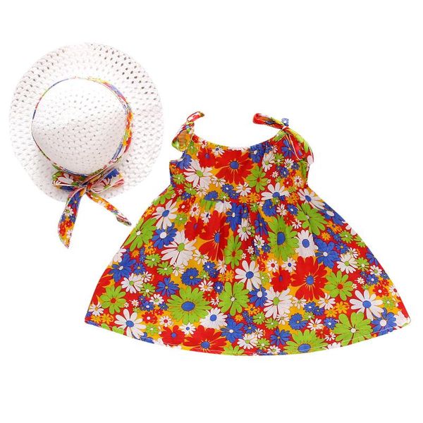 girl's dresses baby girls floral sleeveless strap summer dress chrysanthemum print causual clothes+straw hats caps girl clothing, Red;yellow
girl's dresses baby girls floral sleeveless strap summer dress chrysanthemum print causual clothes+straw hats caps girl clothing, Red;yellow