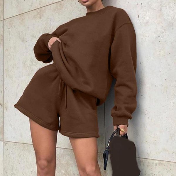 women's tracksuits 2021 women two piece set loose long sleeve hoodies drawstring shorts casual tracksuit autumn solid short suit sweats, Gray
women's tracksuits 2021 women two piece set loose long sleeve hoodies drawstring shorts casual tracksuit autumn solid short suit sweats, Gray