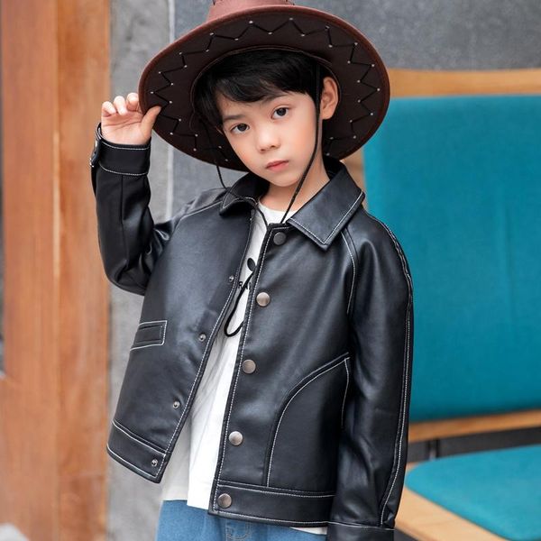 jackets 2021 autumn for boys teenagers clothes pu leather cool loose turn-down collar black waterproof kids coats outerwear, Blue;gray
jackets 2021 autumn for boys teenagers clothes pu leather cool loose turn-down collar black waterproof kids coats outerwear, Blue;gray