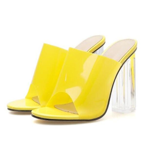 women sandals fashion shoes pvc round toe 11.5cm thick high heels slip on sandalias mujer 2021 size 35-42, Black
women sandals fashion shoes pvc round toe 11.5cm thick high heels slip on sandalias mujer 2021 size 35-42, Black