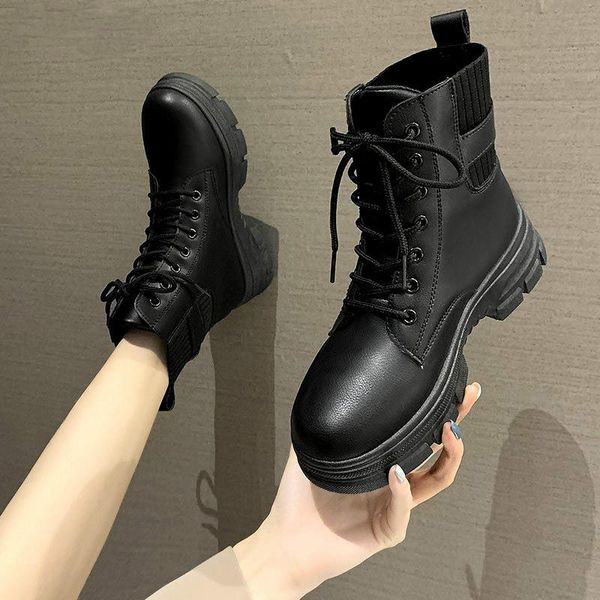 boots women's knitted 2021 autumn fashion british style wild strap with thick-soled stitching short, Black
boots women's knitted 2021 autumn fashion british style wild strap with thick-soled stitching short, Black