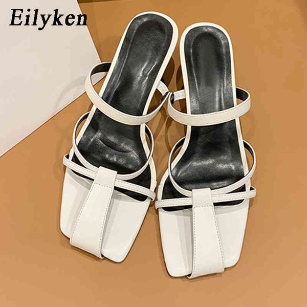eilyken 2021 new summer women mules design slippers sandals square sole slides high heel 6cm women shoes woman c0410, Black
eilyken 2021 new summer women mules design slippers sandals square sole slides high heel 6cm women shoes woman c0410, Black