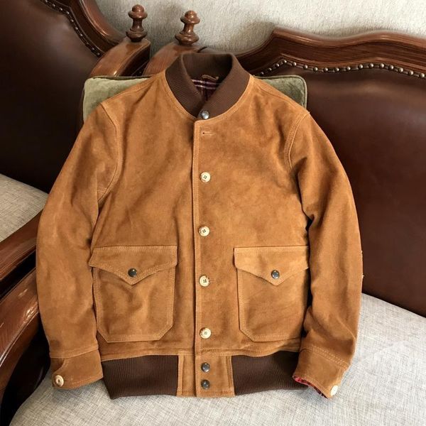 men's leather & faux genuine heavy suede jacket autumn and winter slim-fit clothes a1 coat, Black
men's leather & faux genuine heavy suede jacket autumn and winter slim-fit clothes a1 coat, Black