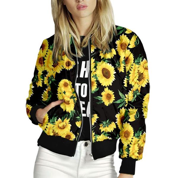 women's jackets autumn spring women short coats floral print long sleeve zipper slim thin bomber 2021 casual baseball coat outerwears, Black;brown
women's jackets autumn spring women short coats floral print long sleeve zipper slim thin bomber 2021 casual baseball coat outerwears, Black;brown